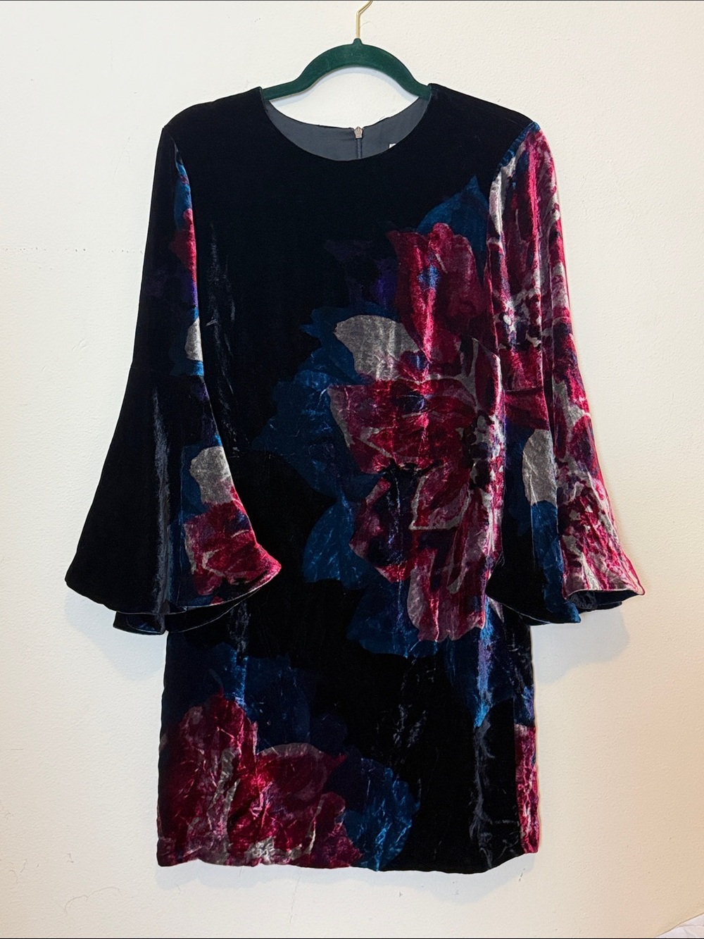 Trina Turk Velvet Floral Shift Dress